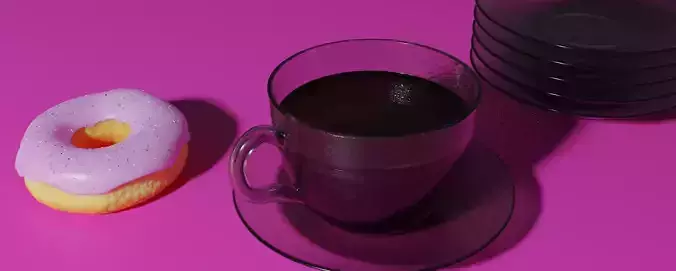 Delectable donut and coffee