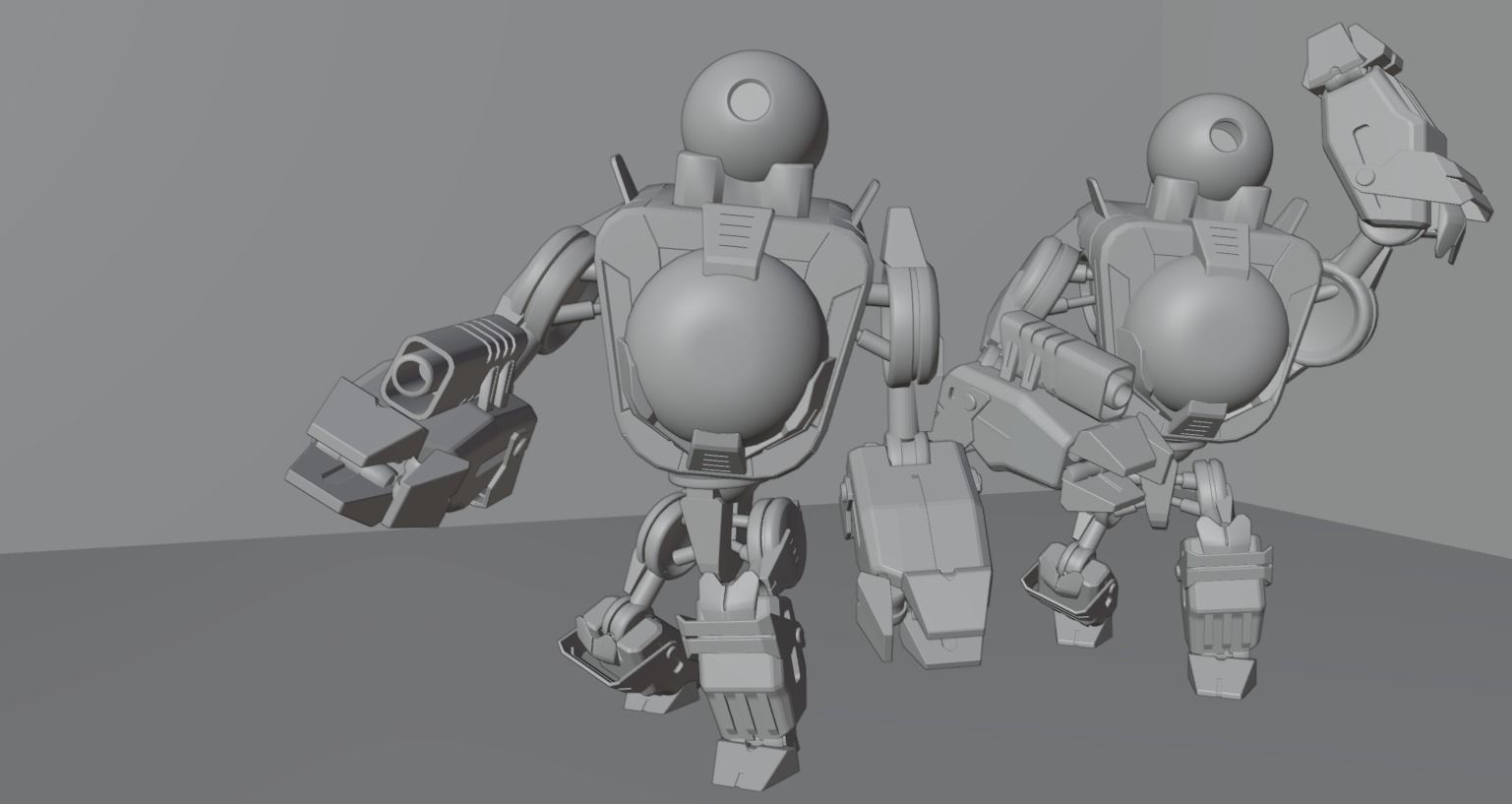 Battle Droids Low-poly 3D model_2
