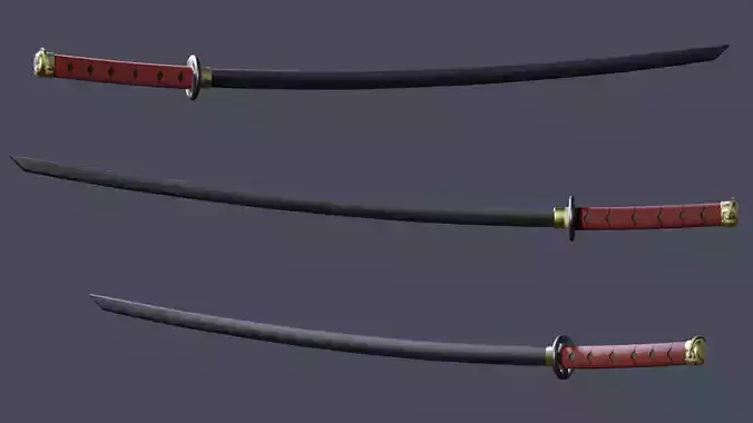 Free Low Poly Katana Game Ready PBR Sword  Free low-poly 3D model