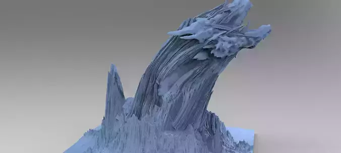 Dragon Clawed Spiked mountain piece model 