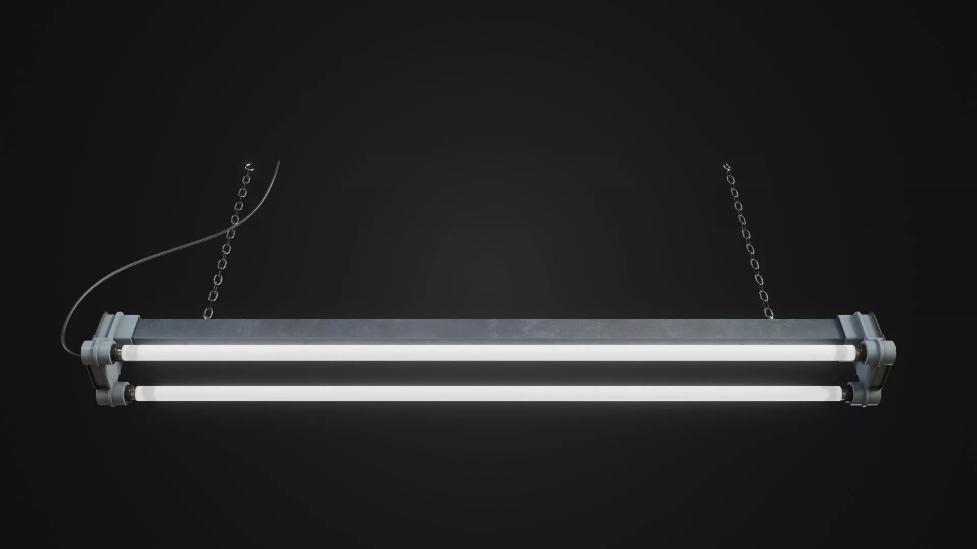 Fluorescent ceiling light 01 Low-poly 3D model