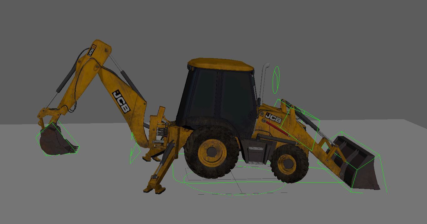 Rigged JCB 3D model_4