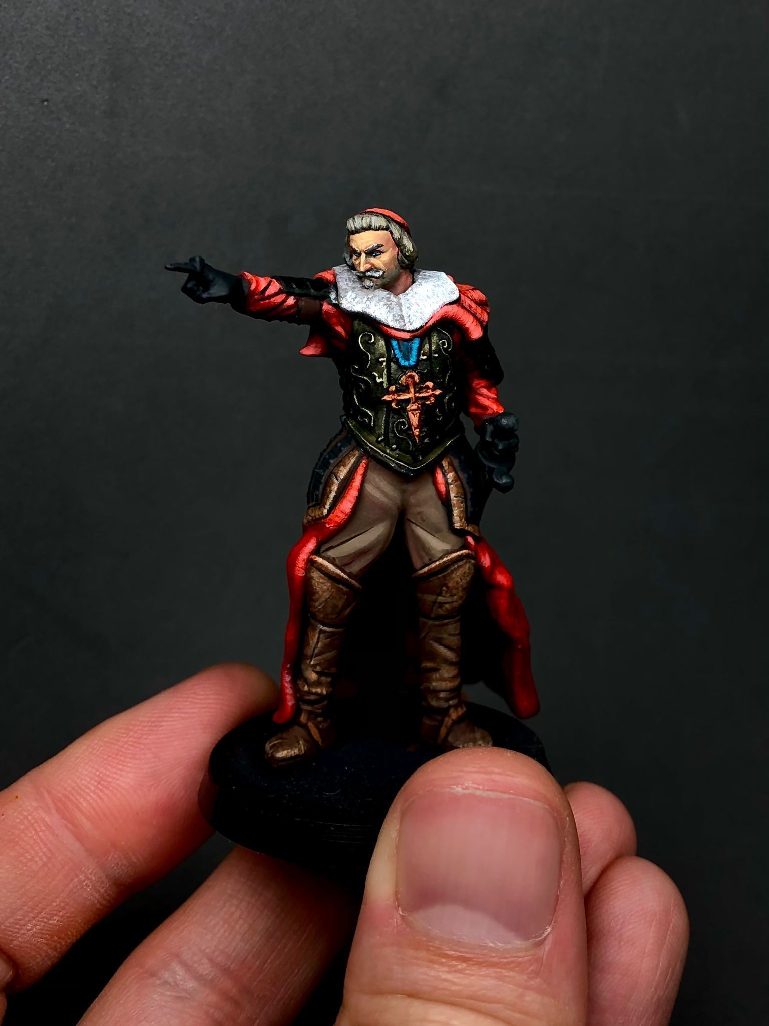 Cardenal Richelieu 32 and 54mm scale- Golden Heroes 3D print model_2