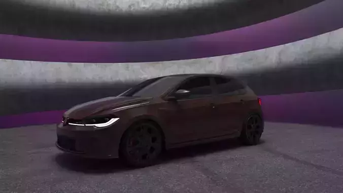 VW Polo 2022 3D model modified