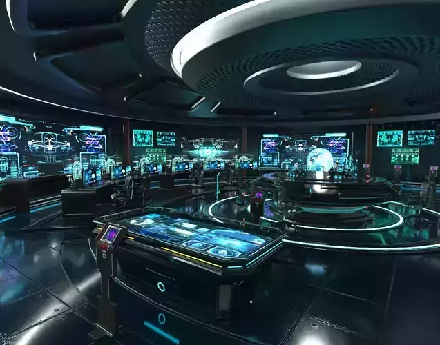 Sci Fi Interior Station 3D model