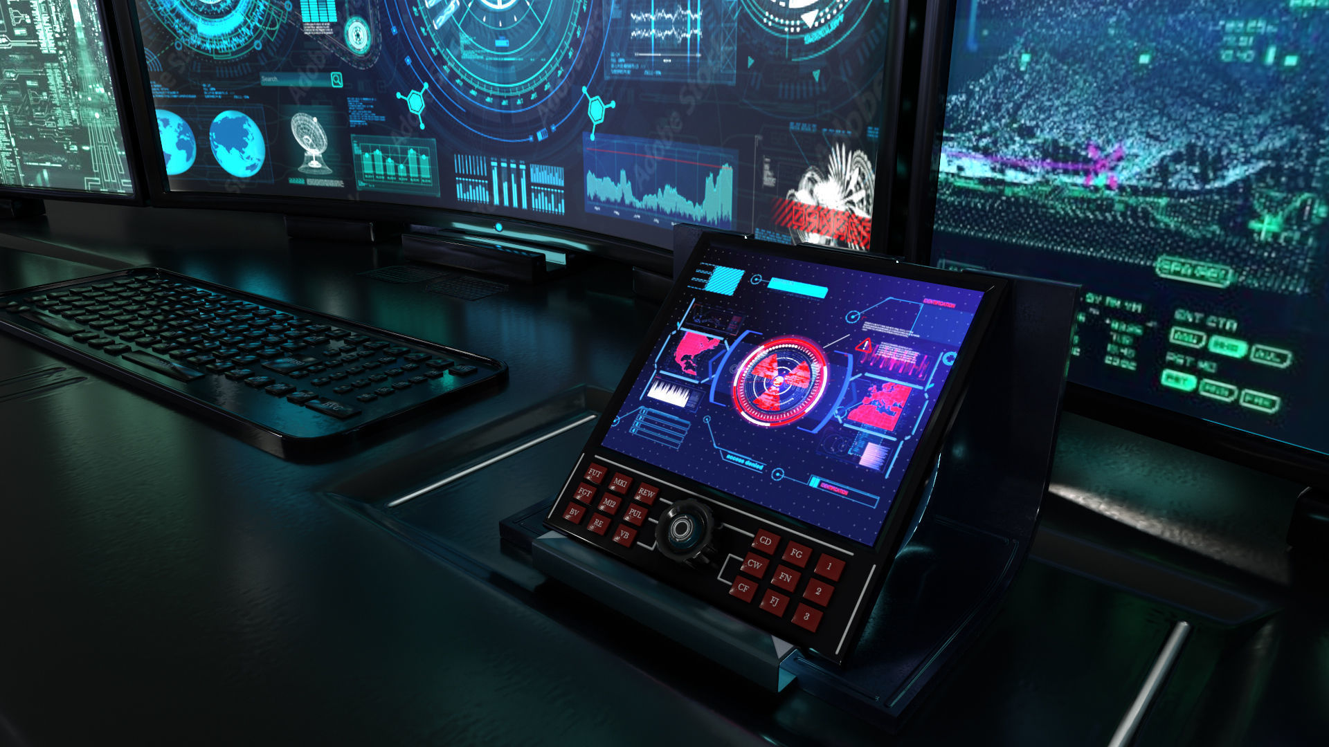 Sci Fi Interior Station 3D model_9