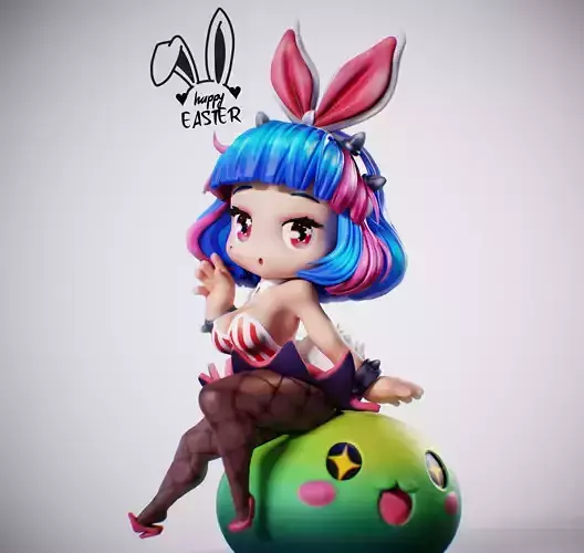 Chibi Bunny girl maple story 3D print model