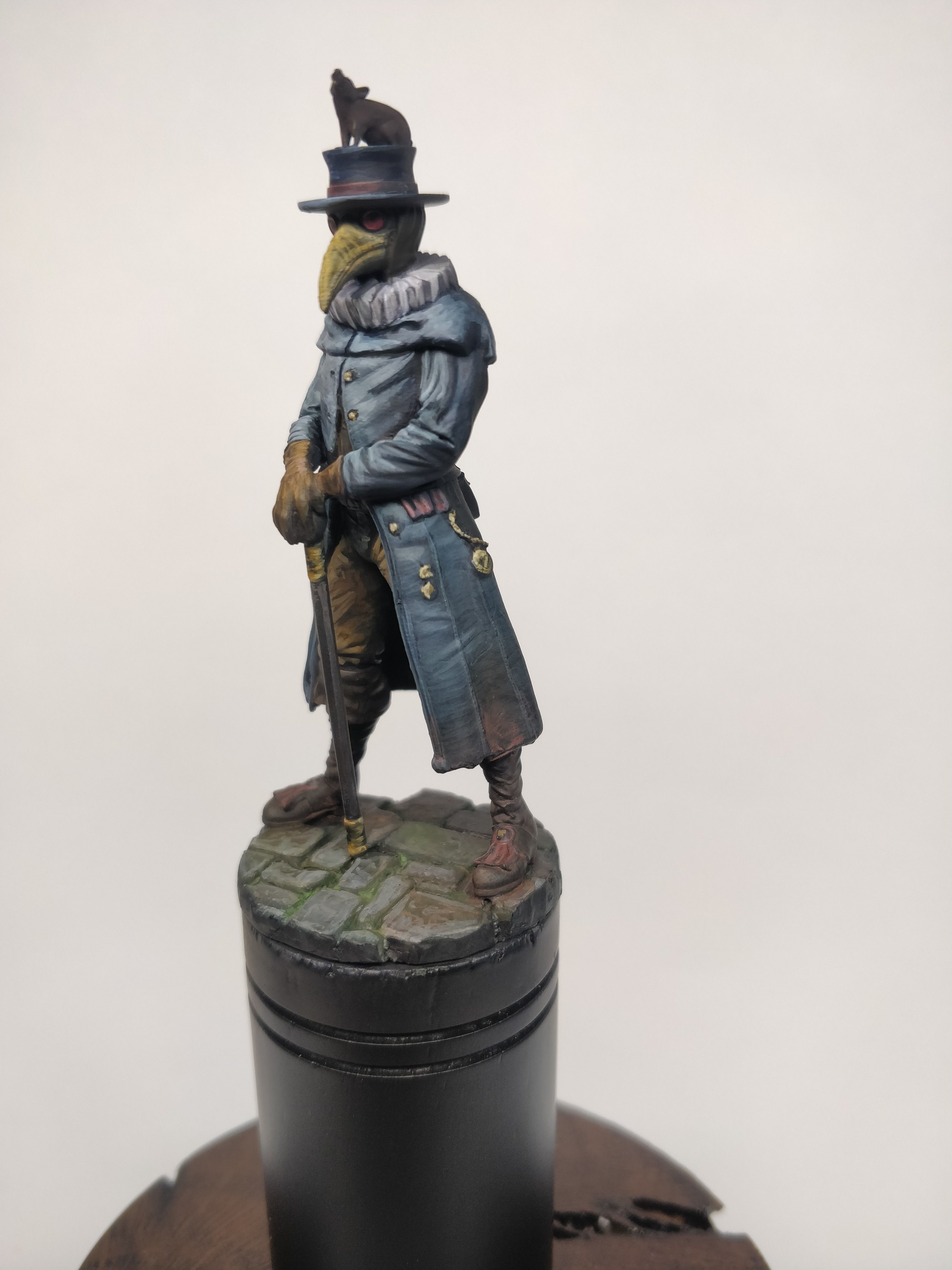 Plague doctor 32 and 54mm scale -Golden Heroes 3D print model_3