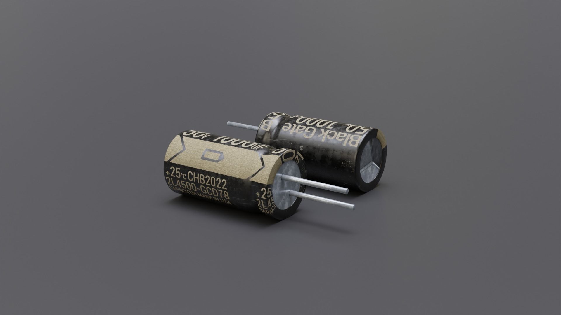 Capacitors pack photorealistic lowpoly 8 color vars for games Low-poly 3D model_4