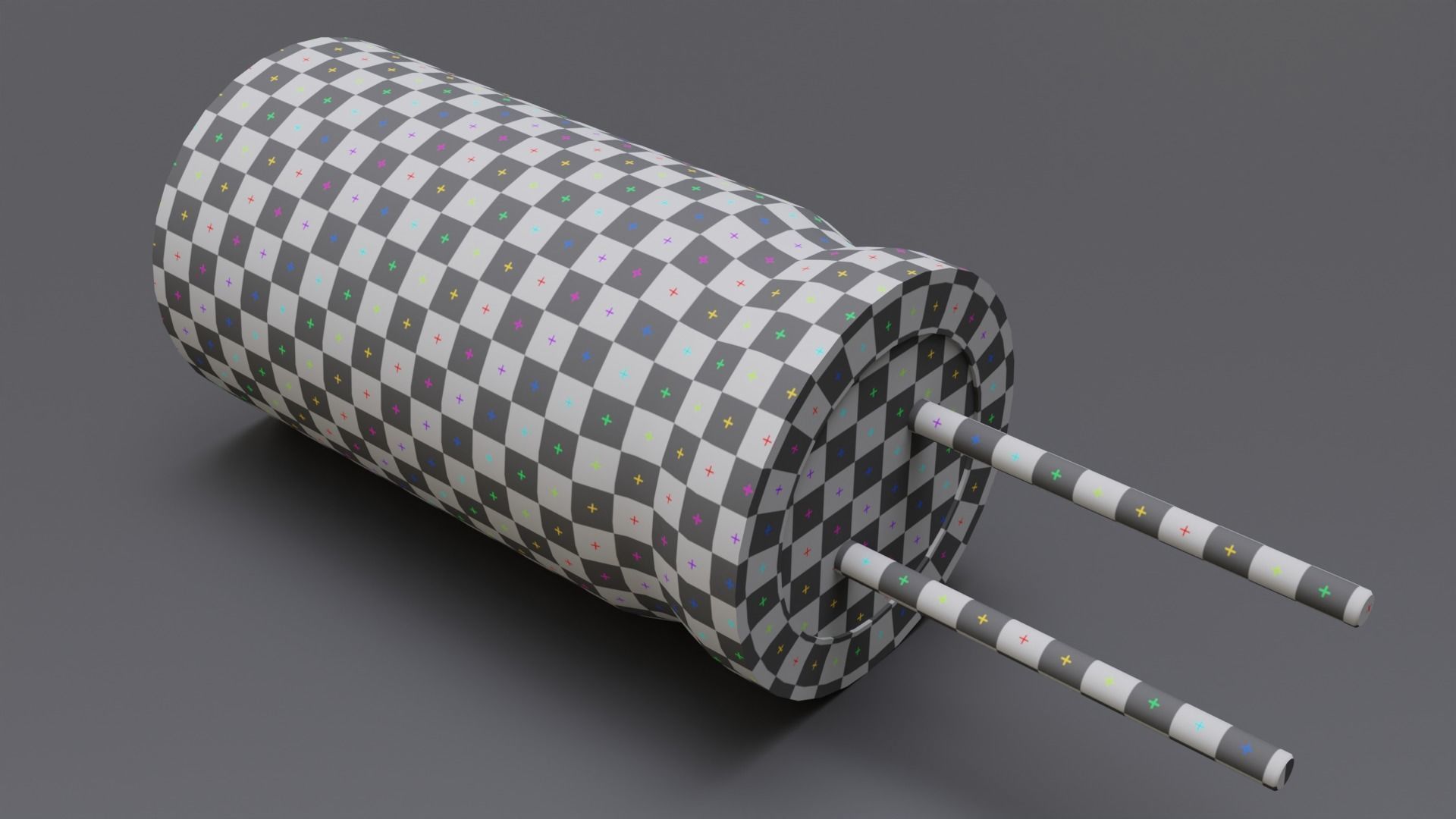 Capacitors pack photorealistic lowpoly 8 color vars for games Low-poly 3D model_9