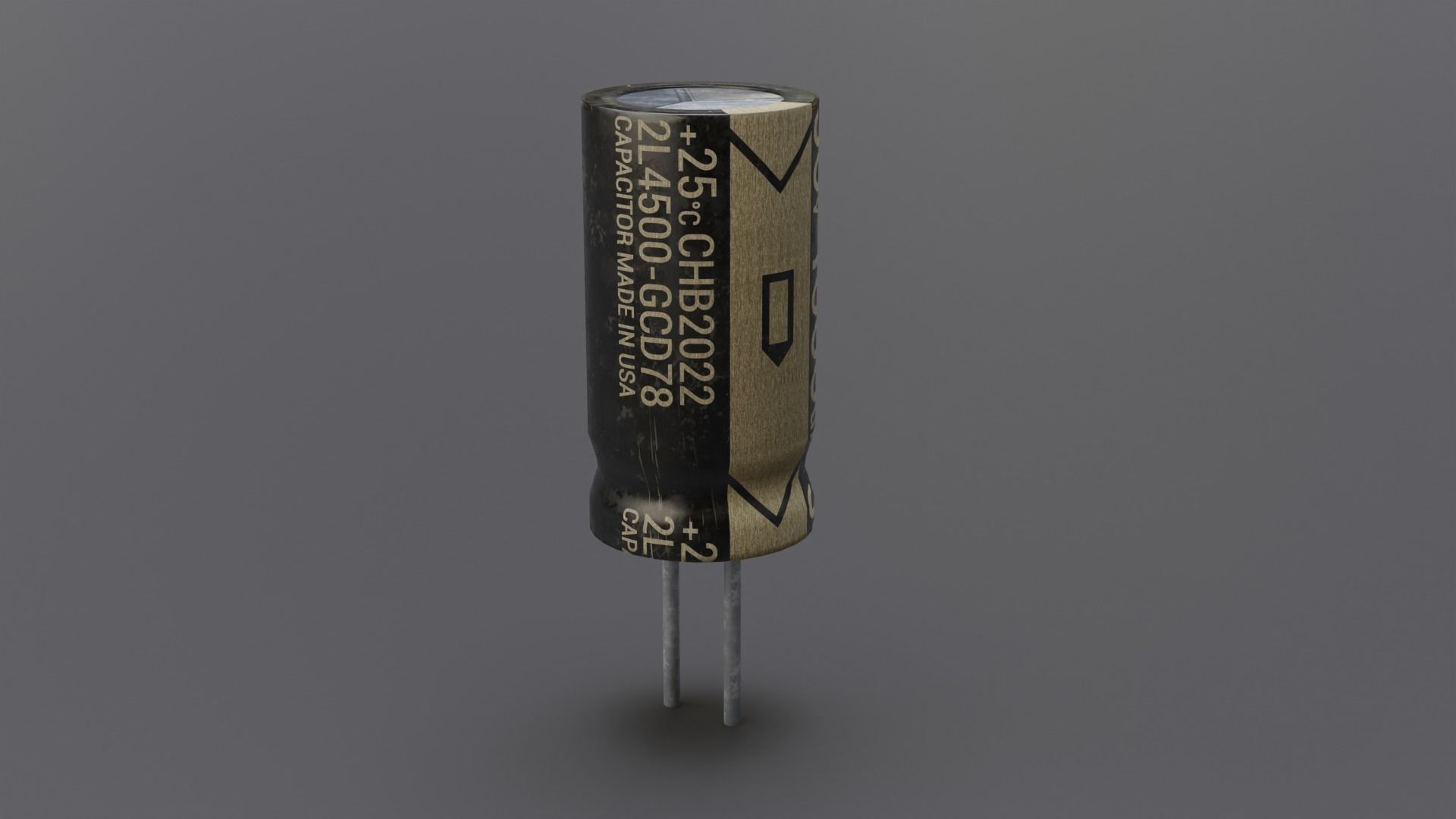 Capacitors pack photorealistic lowpoly 8 color vars for games Low-poly 3D model_6