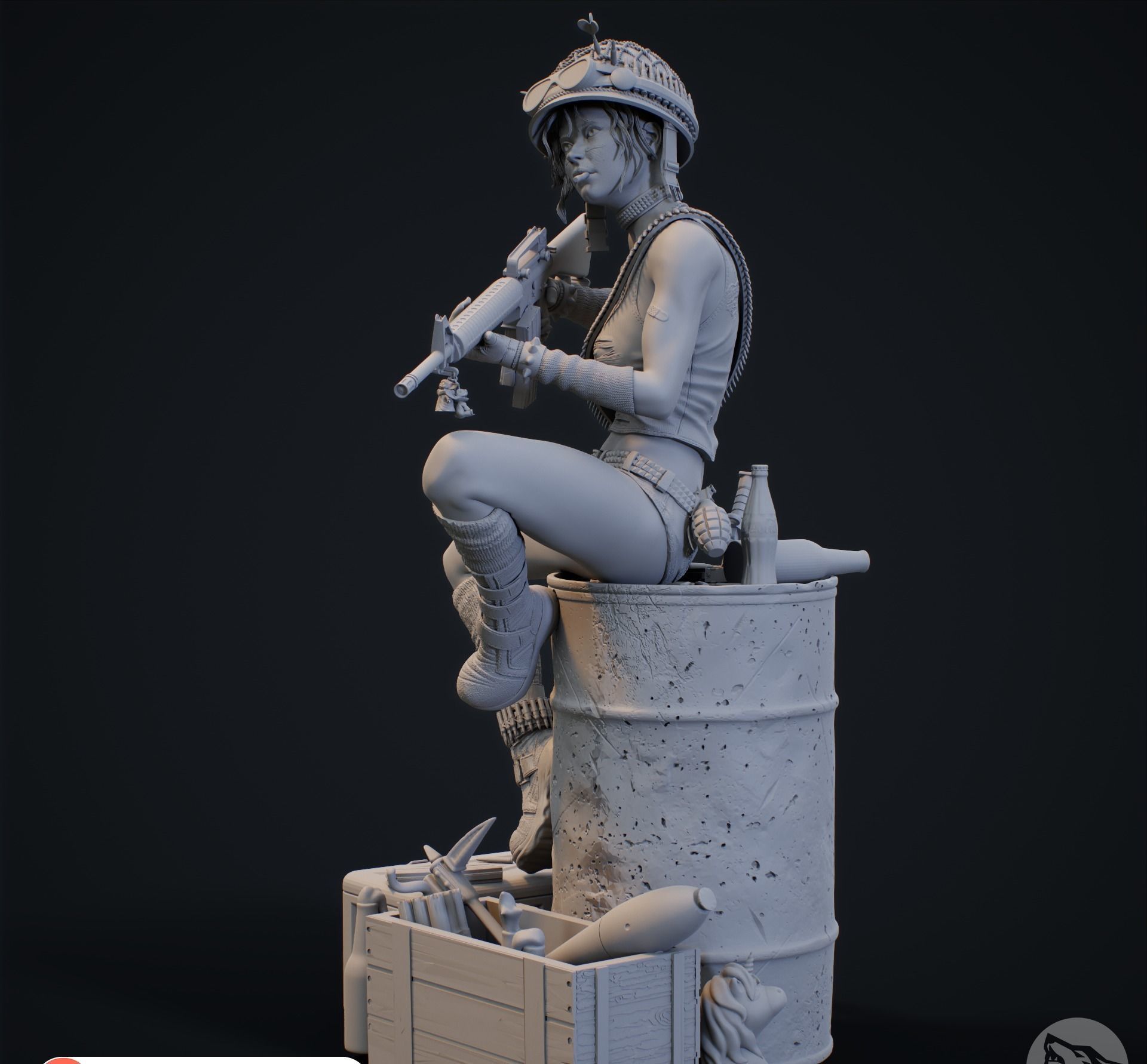 Thank Girl 3D print model_3