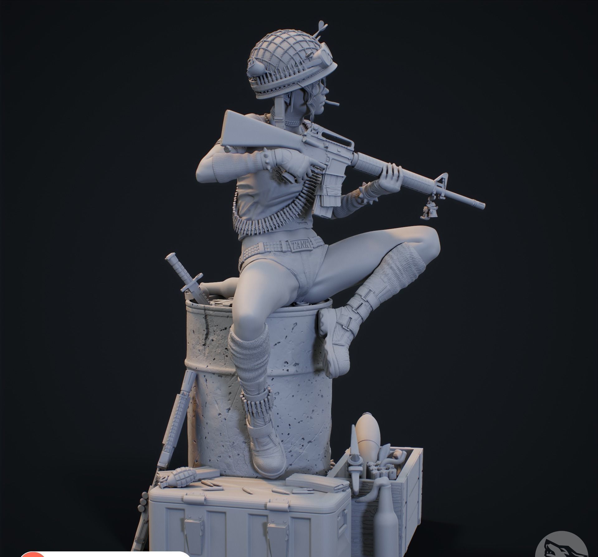 Thank Girl 3D print model_5