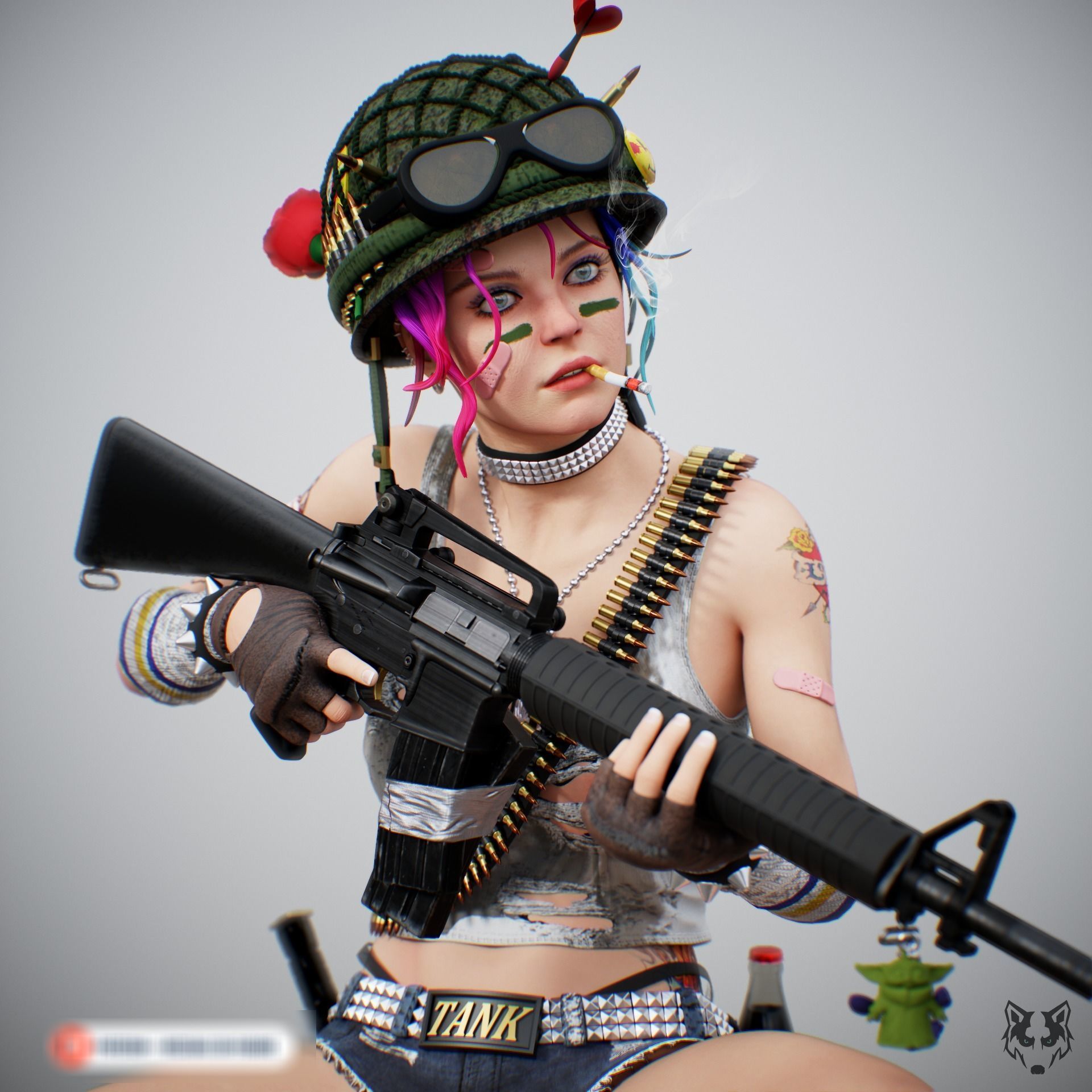 Thank Girl 3D print model_2