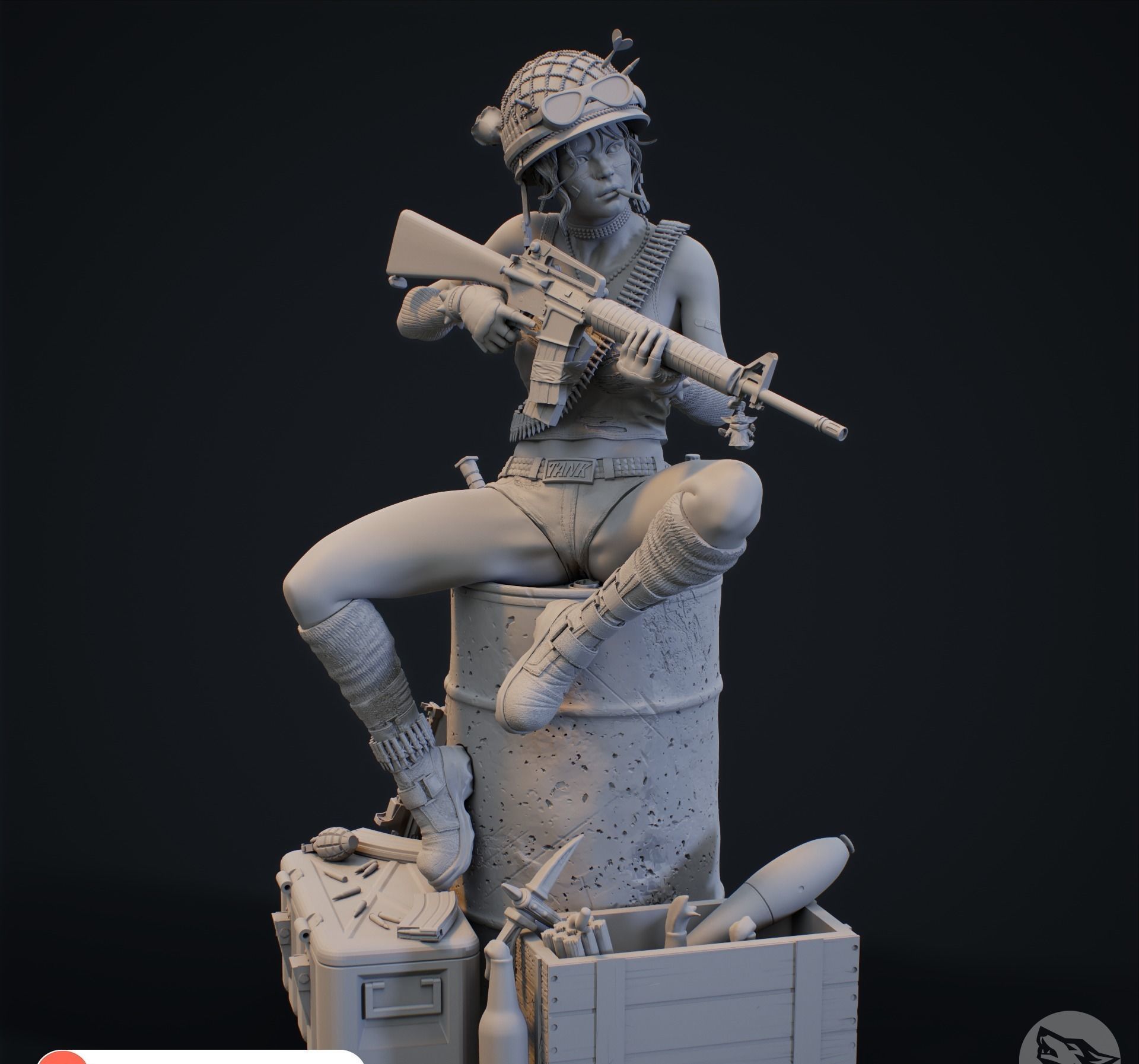 Thank Girl 3D print model_4
