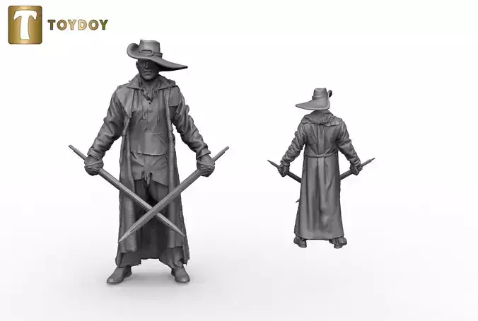 Veteran Captain Ala Triste 32 and 54mm scale -Golden Heroes 3D print model