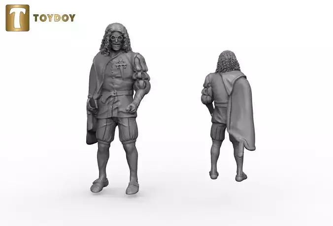 Writer Francisco de Quevedo 32 and 54mm scale -Golden Heroes 3D print model