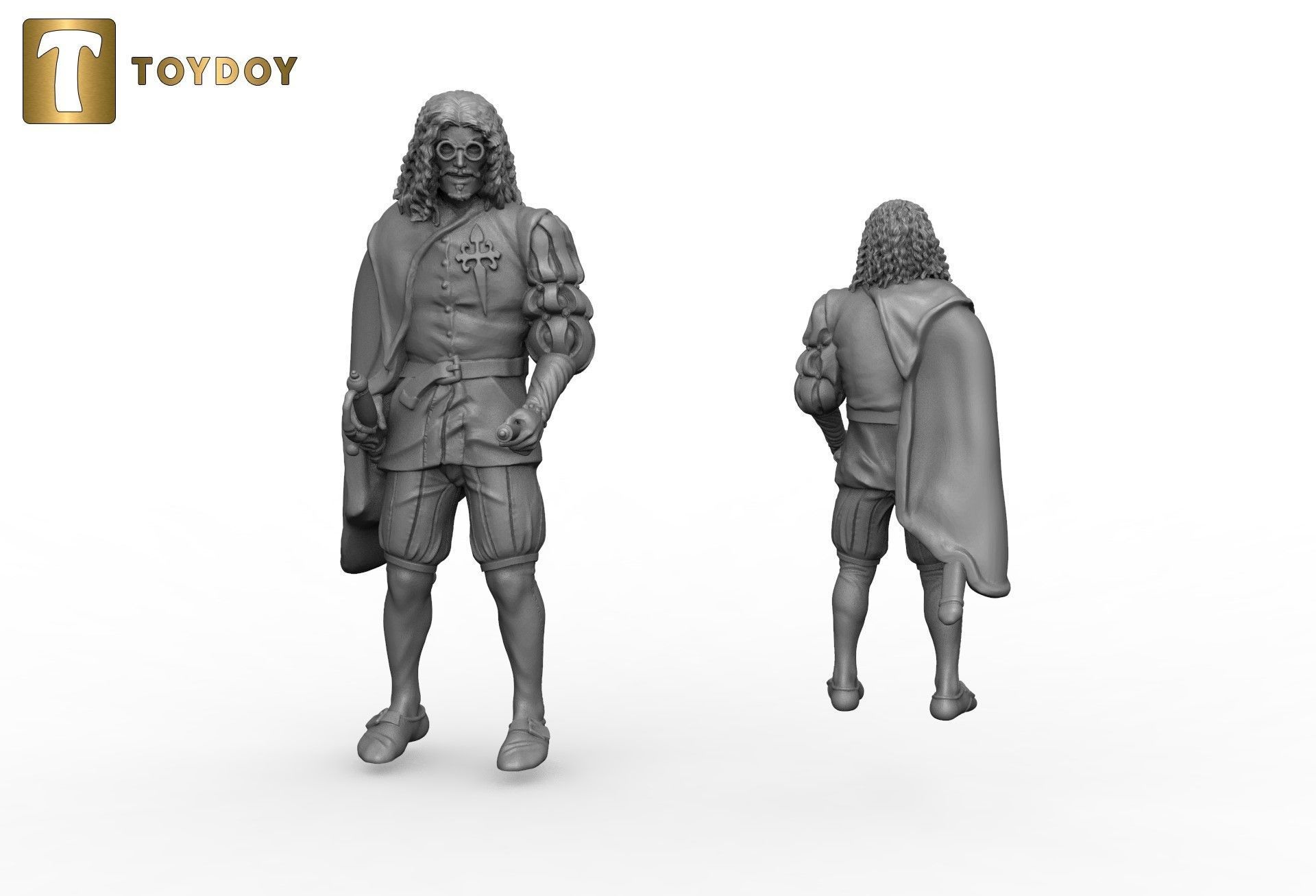 Writer Francisco De Quevedo 32 And 54mm Scale Golden Heroes 3D Model writer-francisco-de-quevedo-32-and-54mm-scale-golden-heroes-3d-model