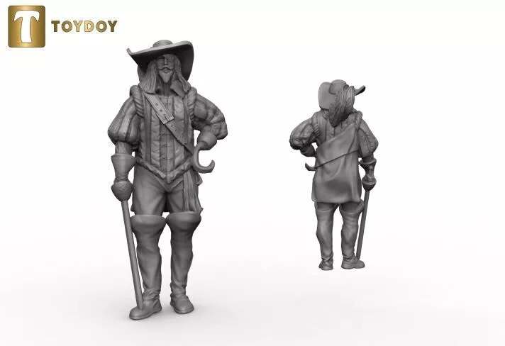Captain 32 and 54mm scale -Golden Heroes 3D print model
