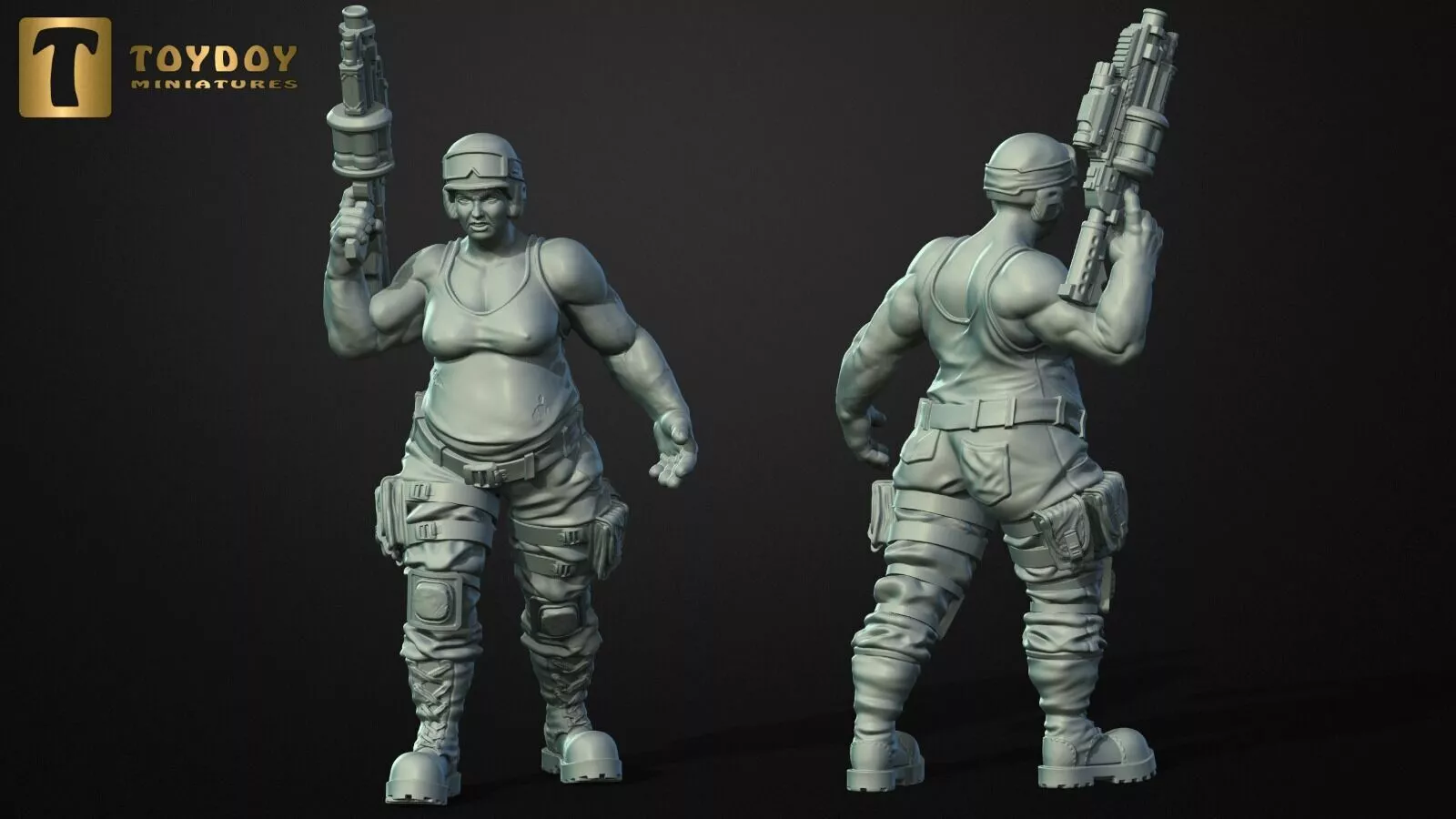 SCI-FI Miniature women soldier-Model 26 3D print model