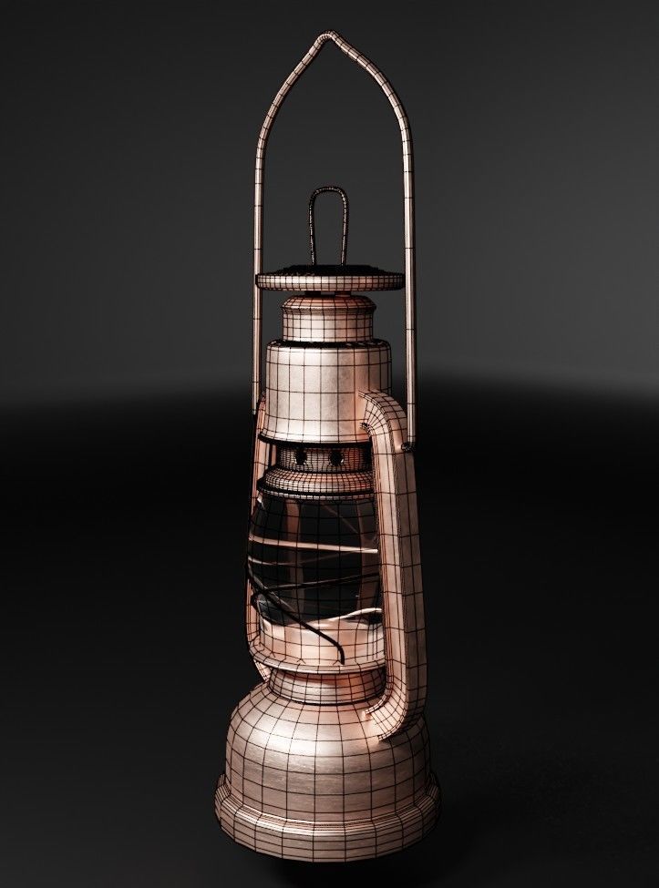 gas lamp low-poly Low-poly 3D model_6