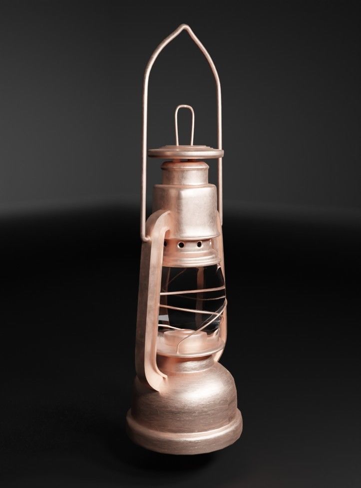 gas lamp low-poly Low-poly 3D model_4