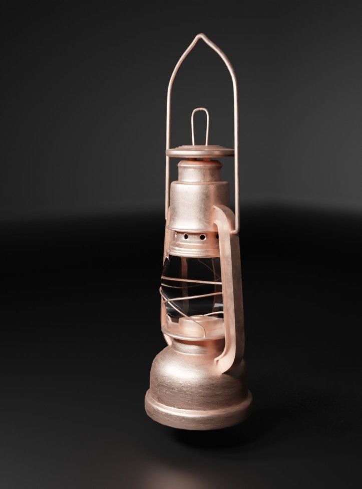 gas lamp low-poly Low-poly 3D model_3