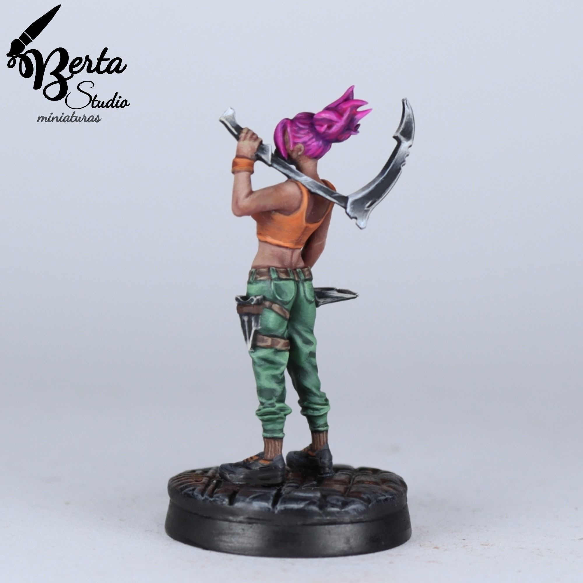 SCI-FI Miniature women soldier-Model 24 3D print model_3