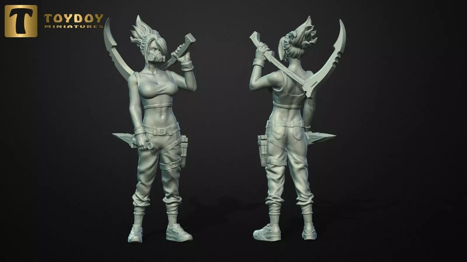 SCI-FI Miniature women soldier-Model 24 3D print model_0