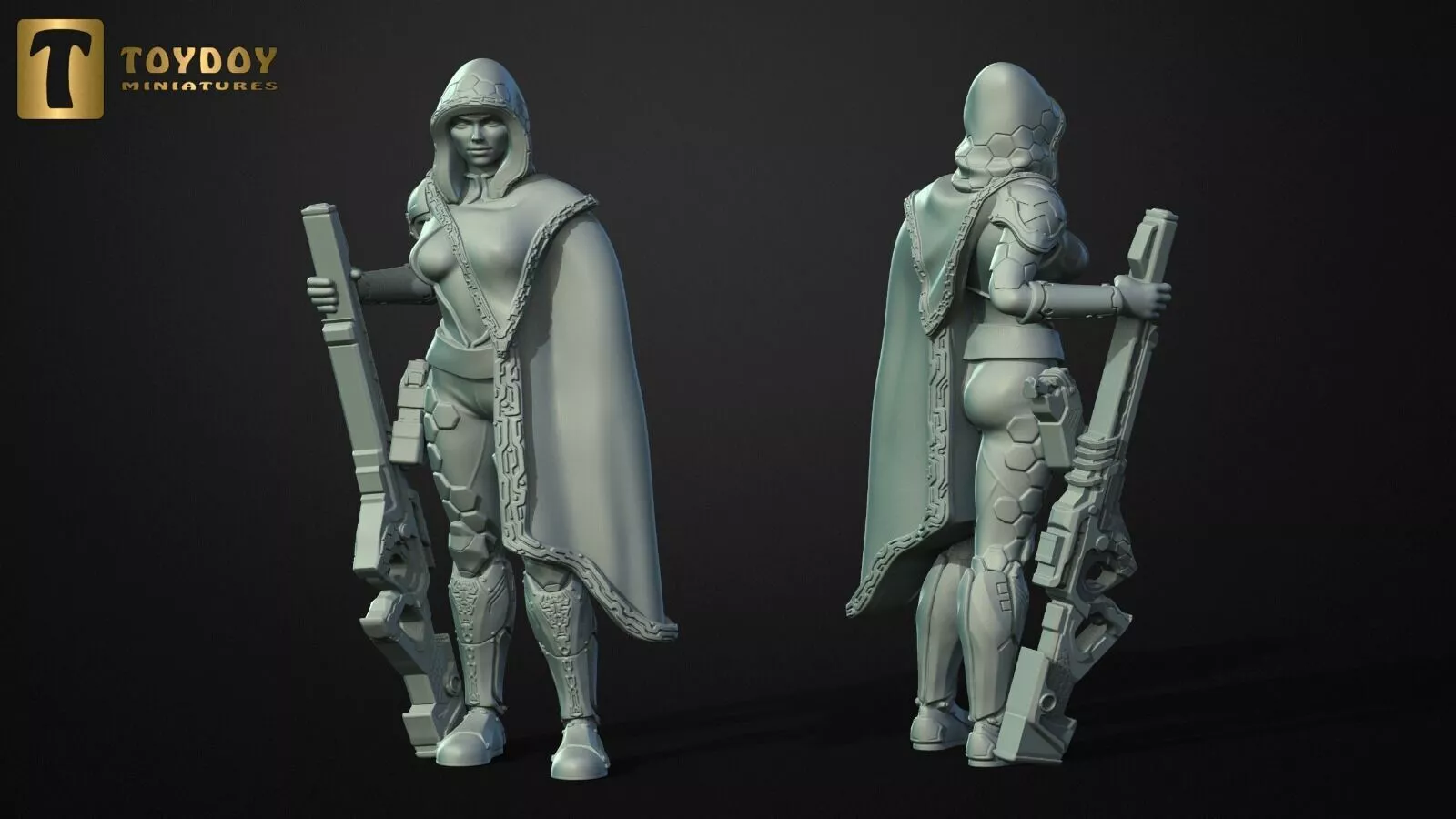 SCI-FI Miniature women soldier-Model 23 3D print model
