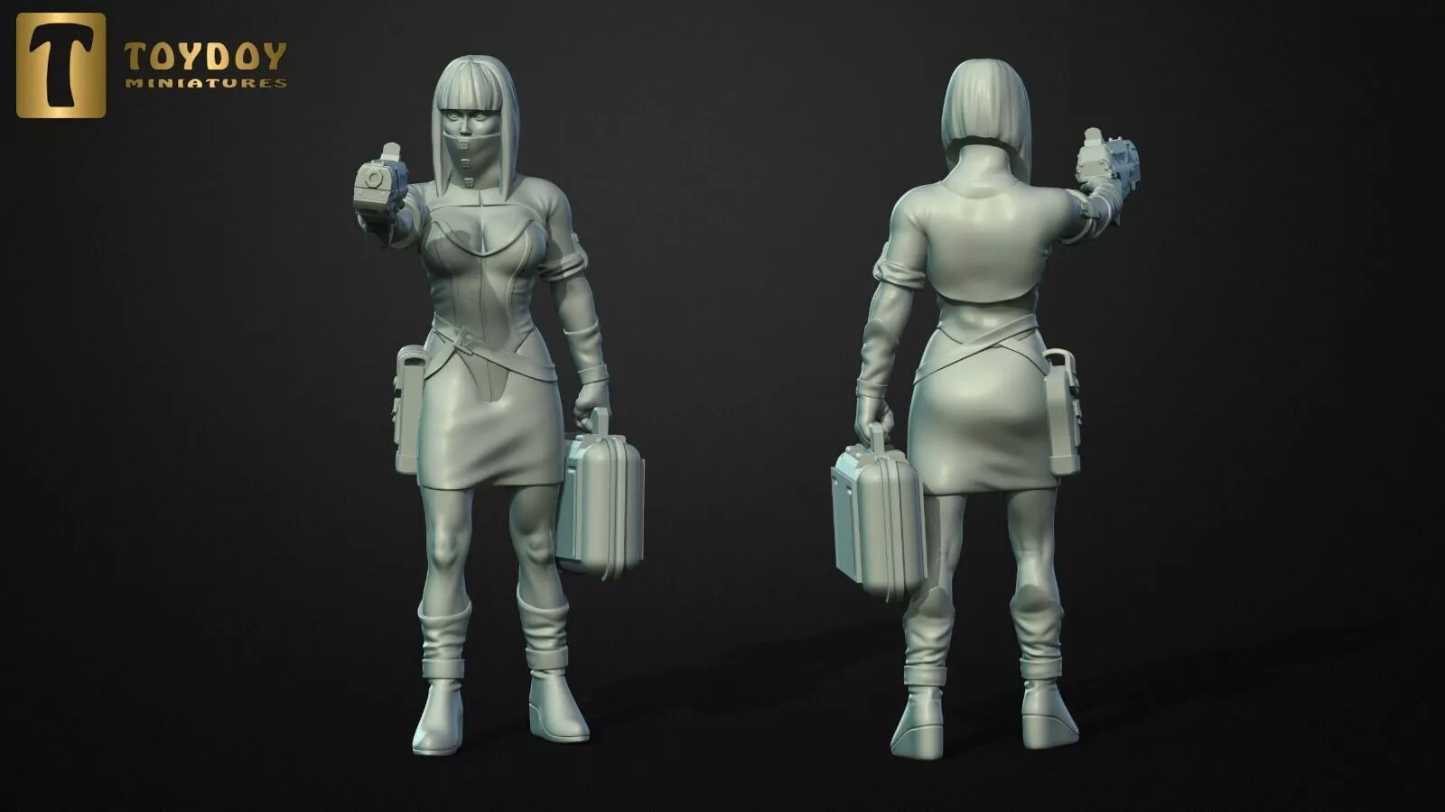 SCI-FI Miniature women soldier-Model 22 3D print model