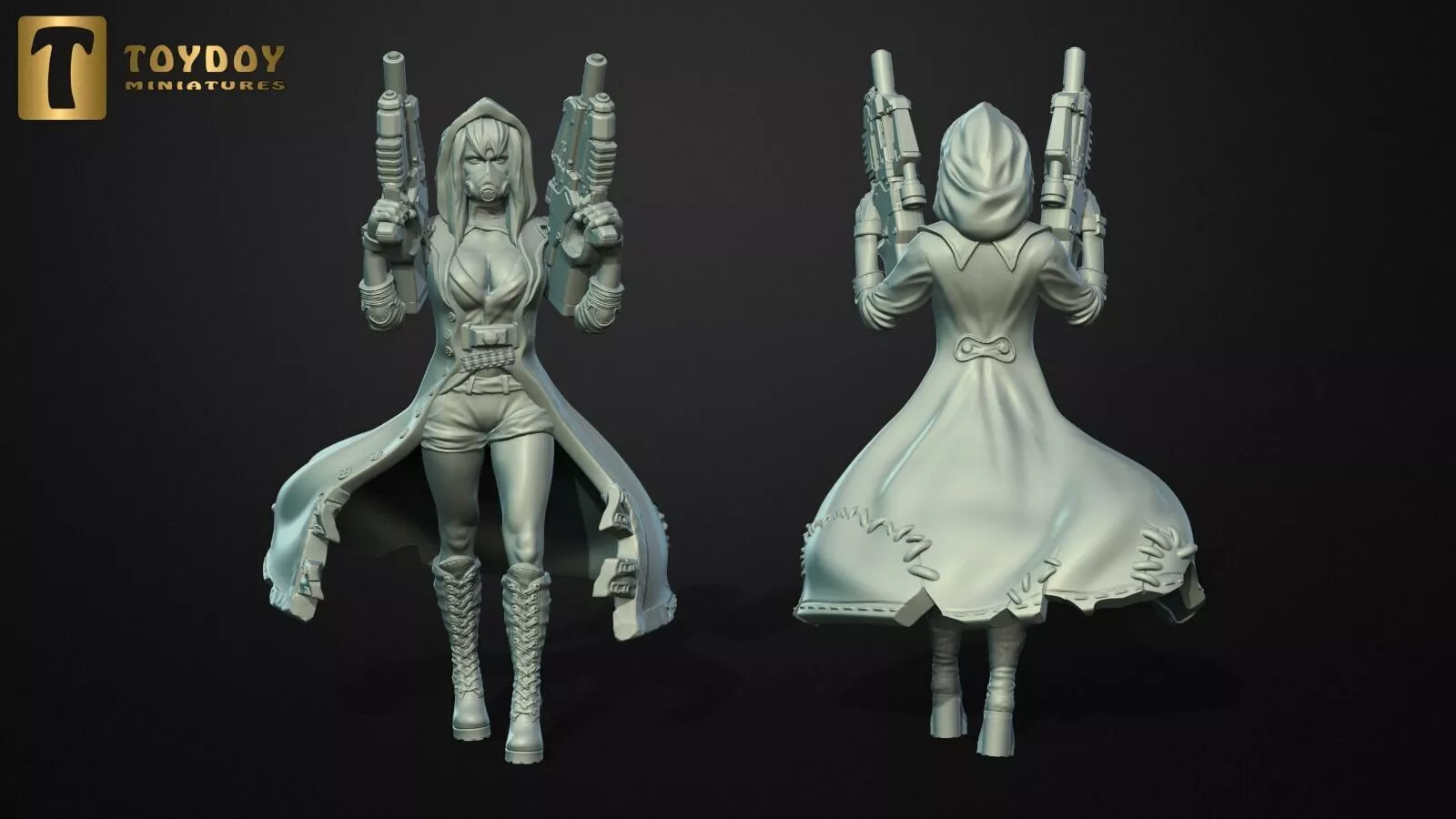 SCI-FI Miniature women soldier-Model 17 3D print model
