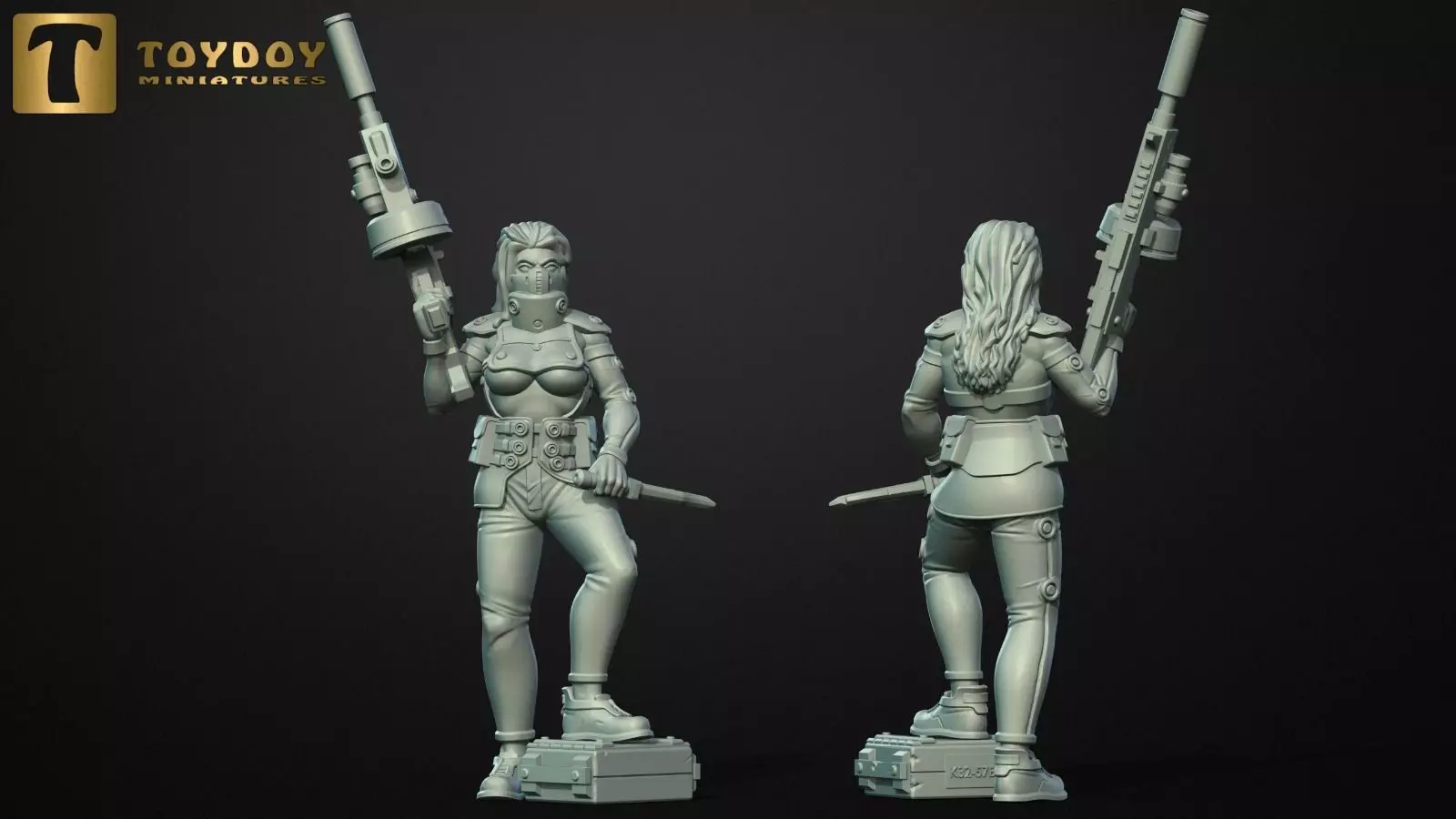 SCI-FI Miniature women soldier-Model 13 3D print model_0