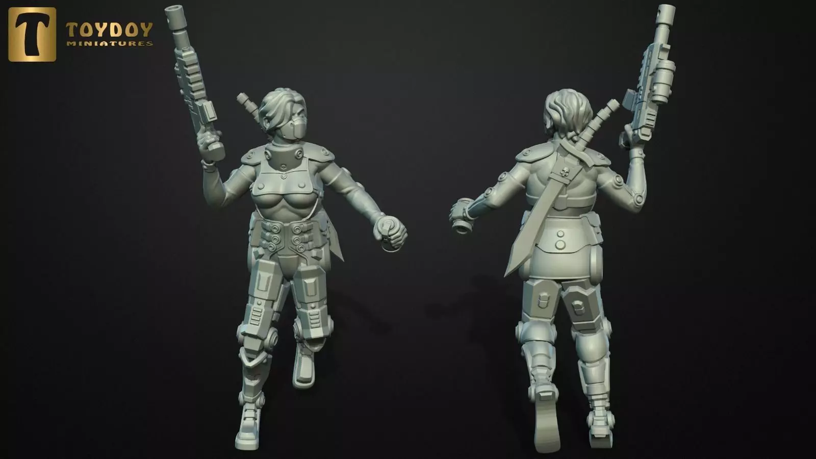 SCI-FI Miniature women soldier-Model 12 3D print model_0