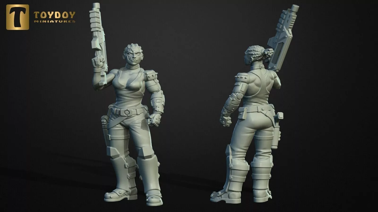 SCI-FI Miniature women soldier-Model 11 3D print model