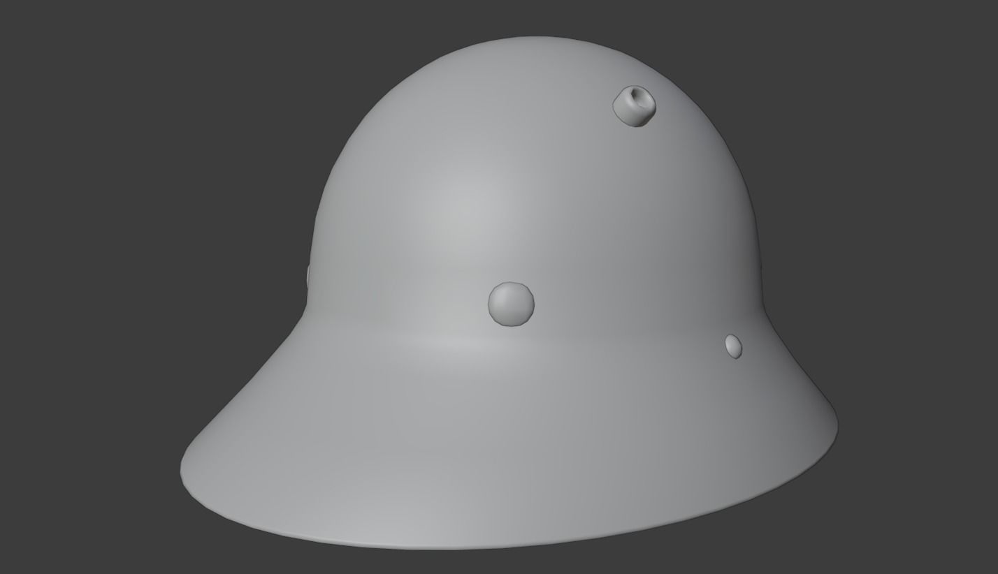 M30 and M32 Helmet Low-poly 3D model_2