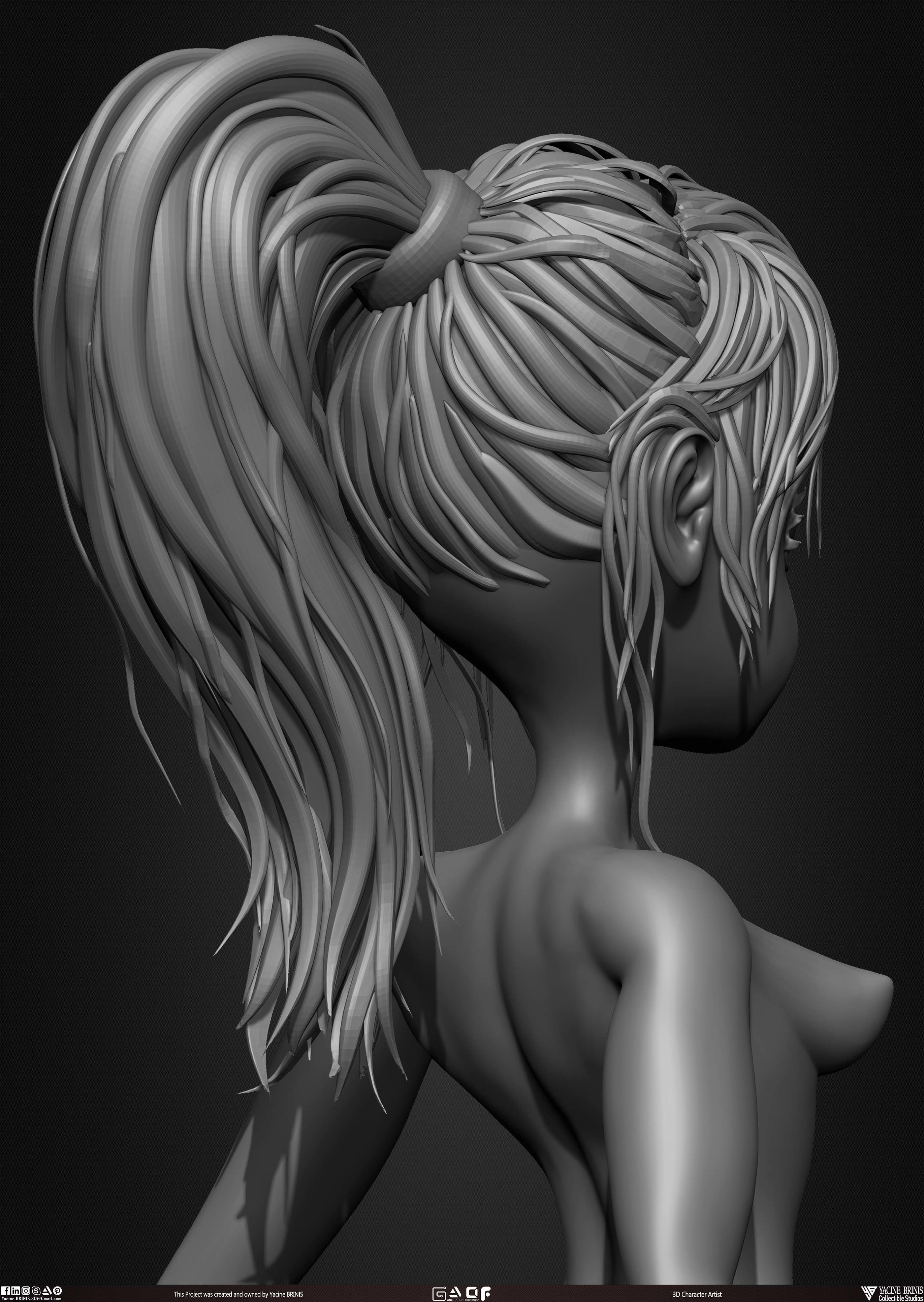 Female Anime Base-mesh 3D Model Vol 03 Low-poly 3D model_39