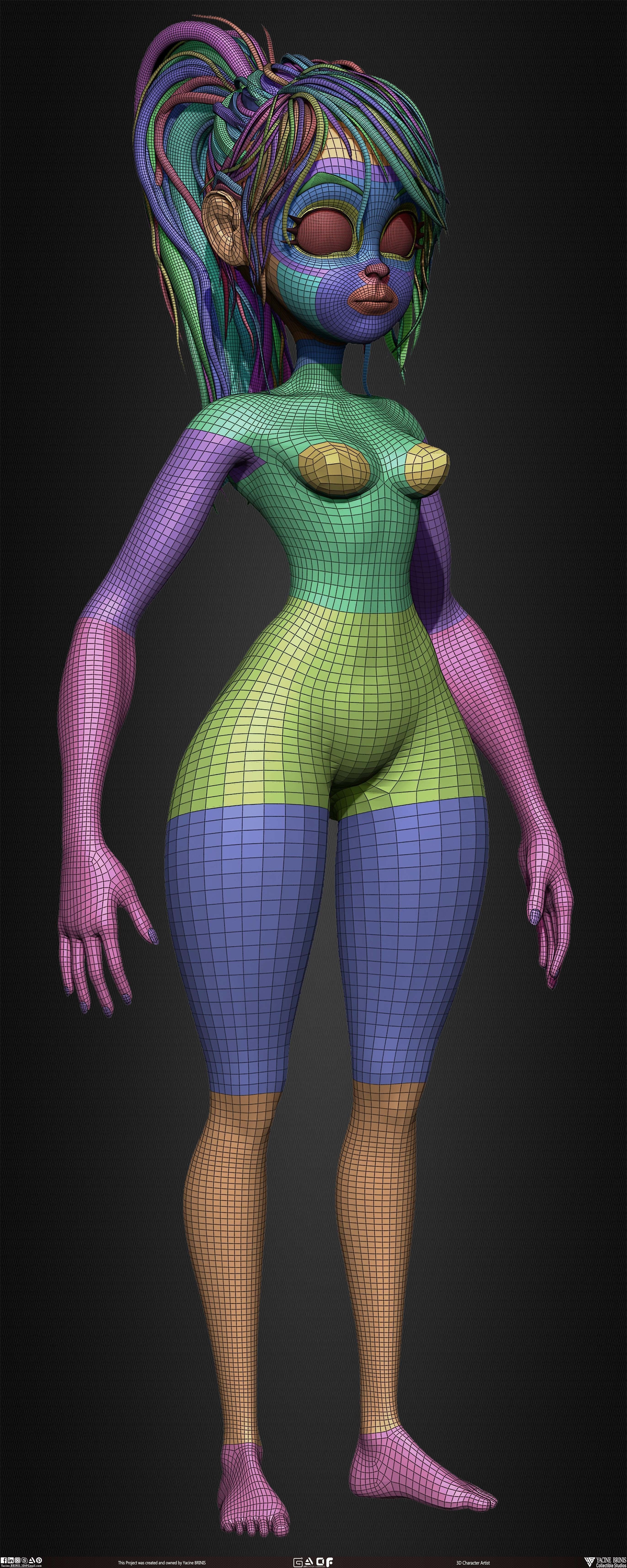 Female Anime Base-mesh 3D Model Vol 03 Low-poly 3D model_31
