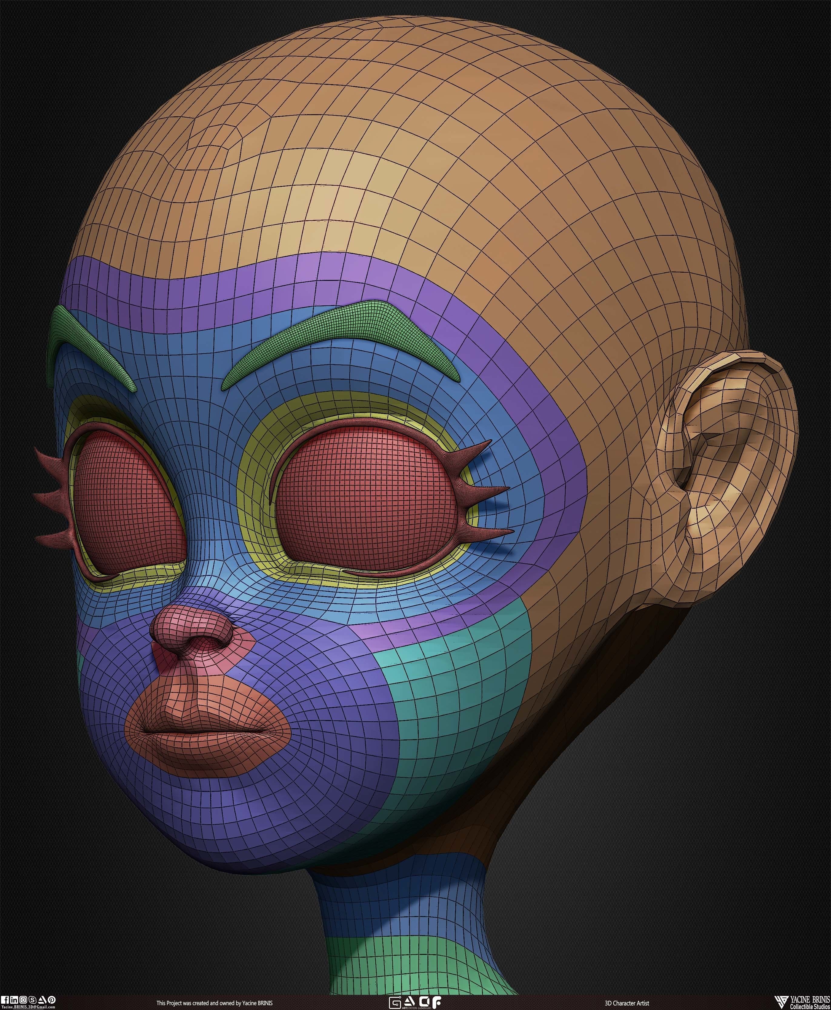 Female Anime Base-mesh 3D Model Vol 03 Low-poly 3D model_45