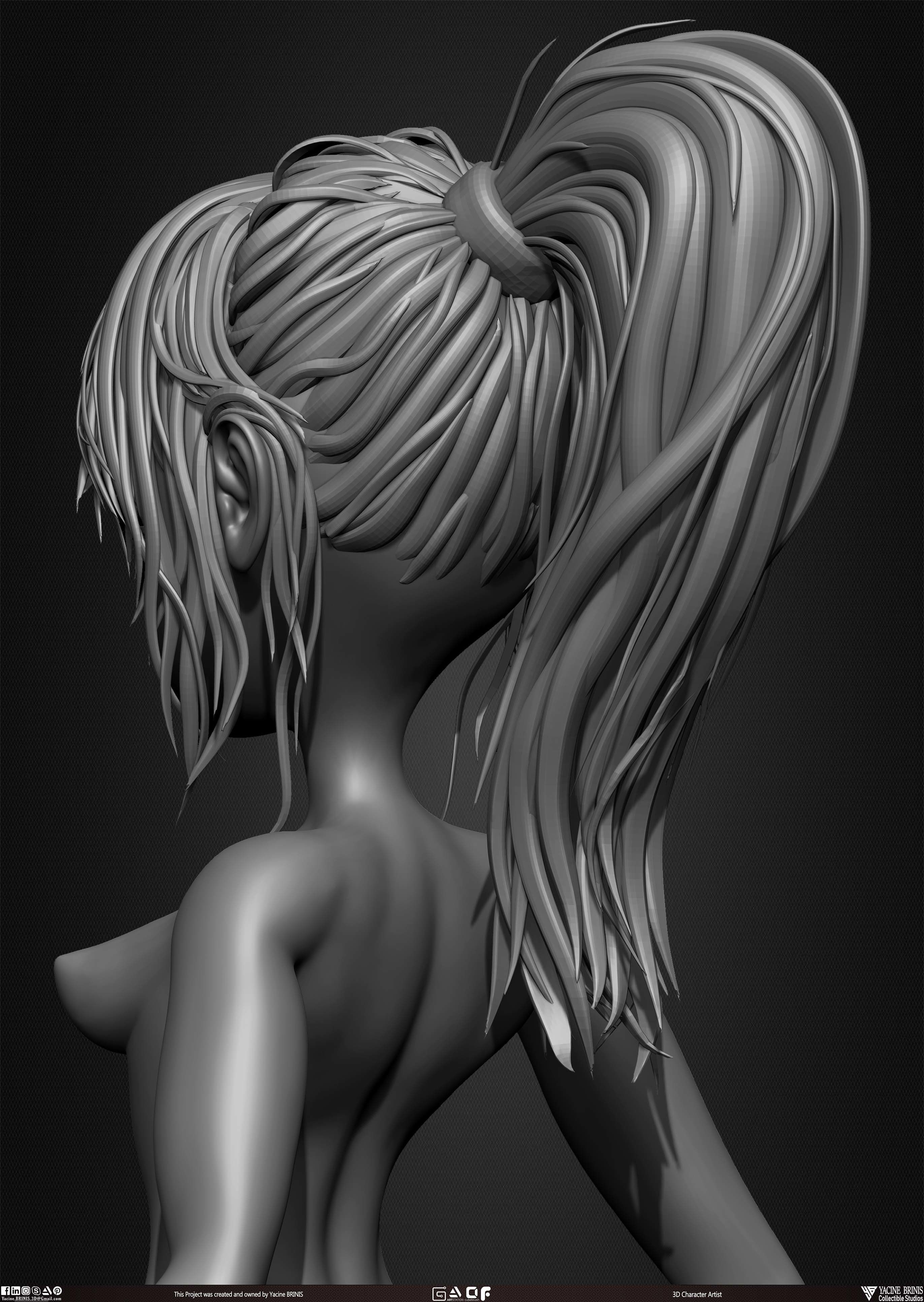 Female Anime Base-mesh 3D Model Vol 03 Low-poly 3D model_37