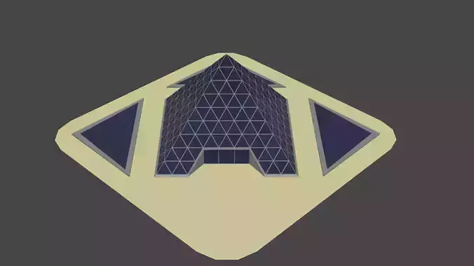 Louvre - lowpoly logo with triangles