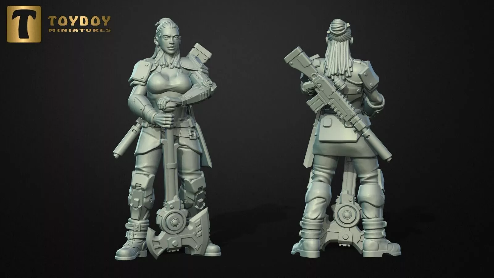 SCI-FI Miniature women soldier-Model 9 3D print model