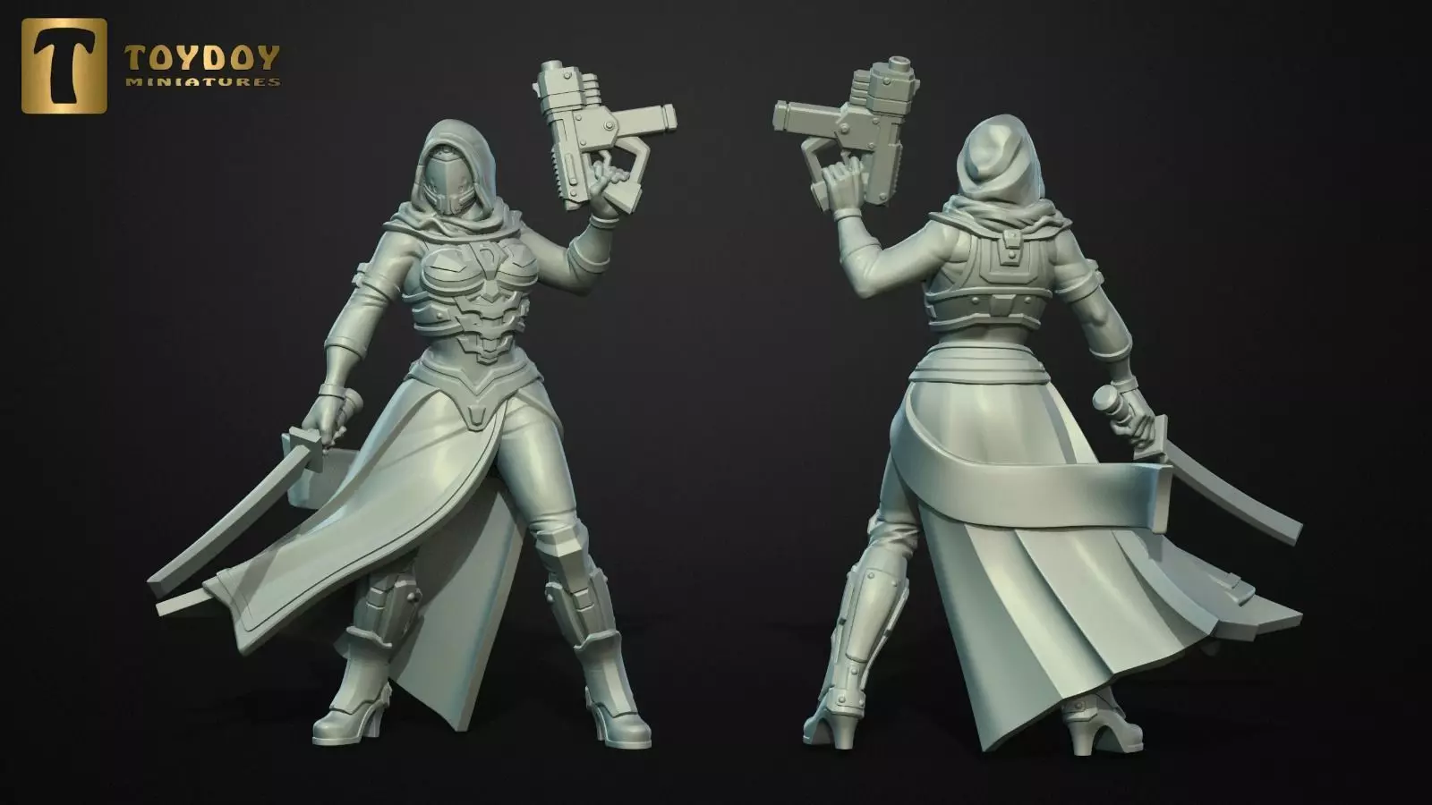 SCI-FI Miniature women soldier-Model 6 3D print model_0
