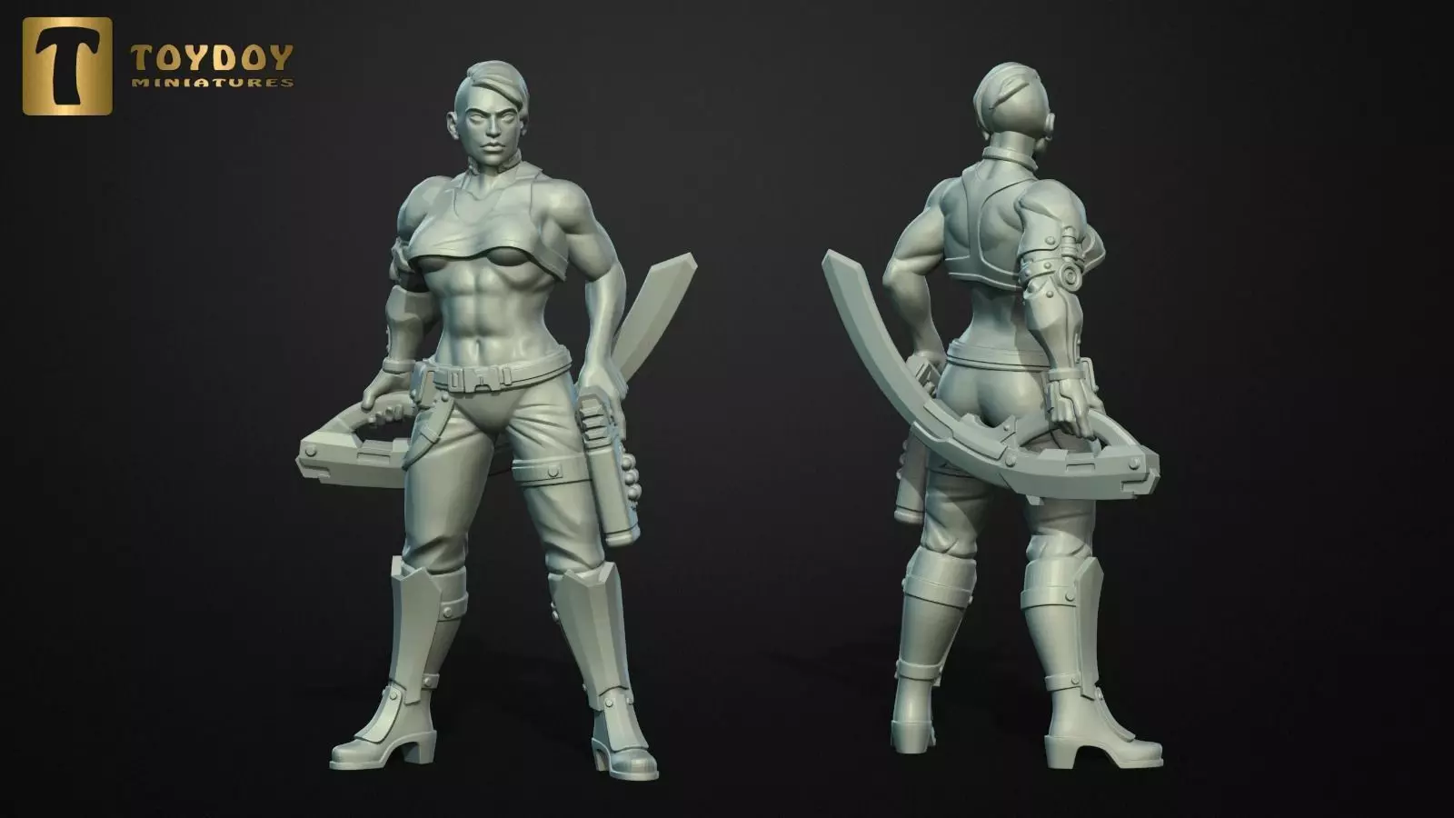 SCI-FI Miniature women soldier-Model 5 3D print model_0