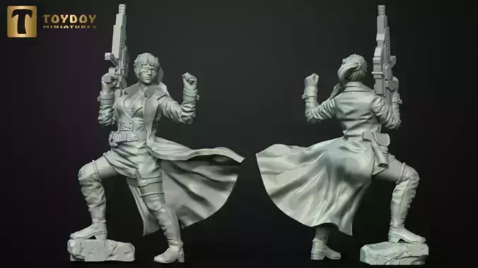 SCI-FI Miniature Russian women soldier-Model 3 3D print model