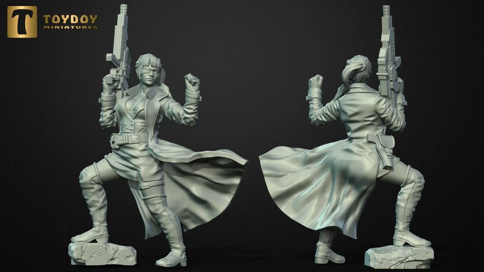 SCI-FI Miniature Russian women soldier-Model 3 3D print model