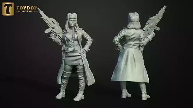 SCI-FI Miniature Russian women soldier-Model 1