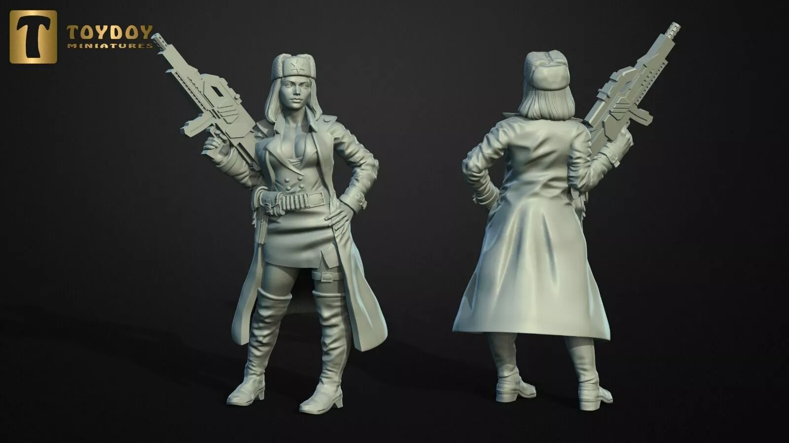 SCI-FI Miniature Russian women soldier-Model 1 3D print model