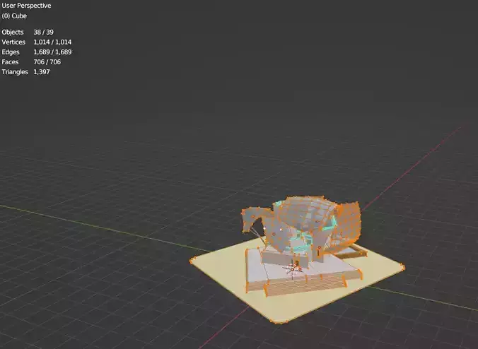 Foundation Louis Vuitton - Low Poly  Gameready building