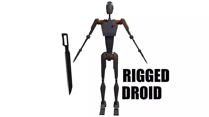 Commando Droid Low-poly 3D model